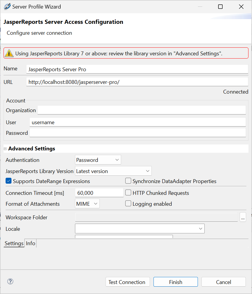 jss2jrs publishing jrl advancedsettings