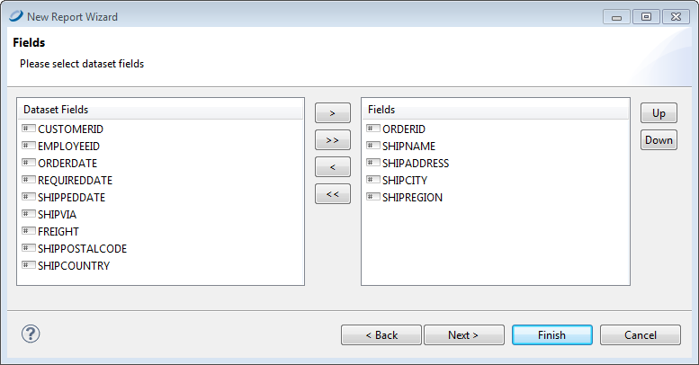 newreport fields