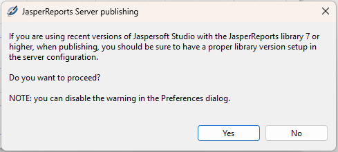 publishing warning