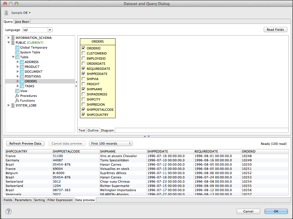 query 12 data preview