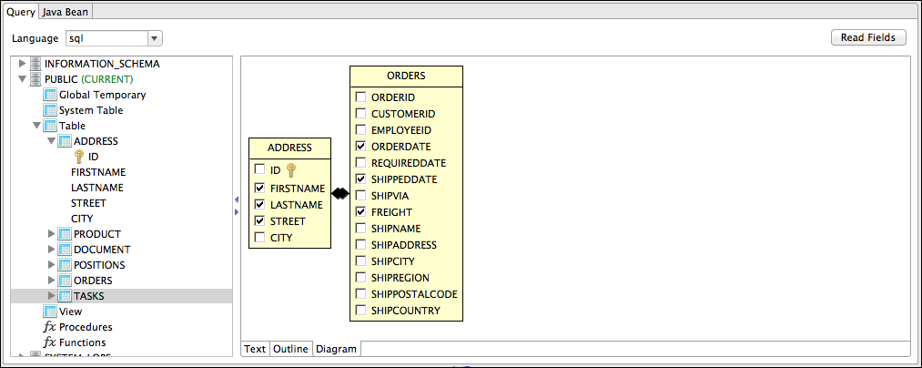query 6 diagram