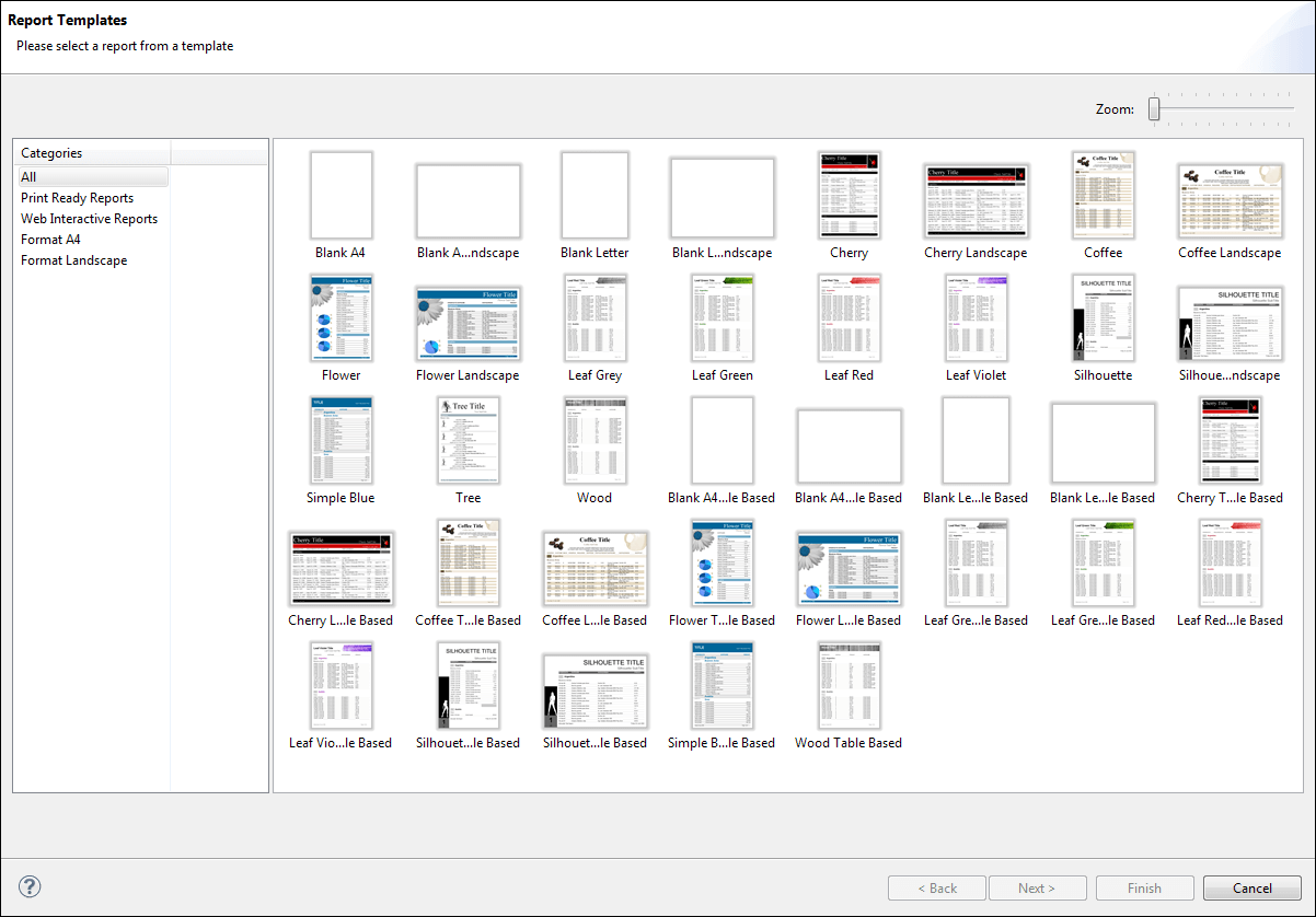 report templates