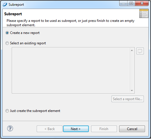 subreport wizard