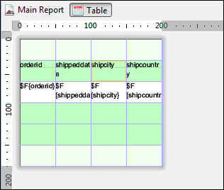 table editing tab