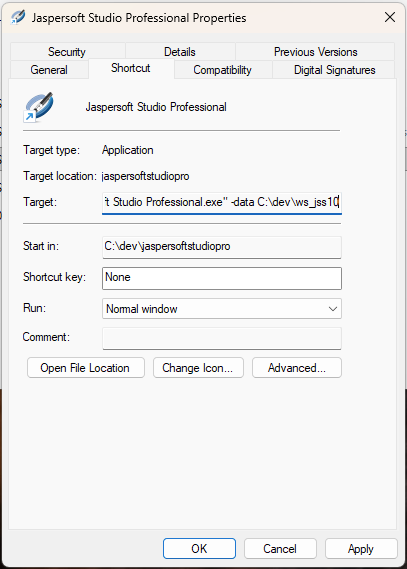 workspace with windows shortcut